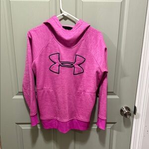 Under Armour Pink Hoodie with Black Logo